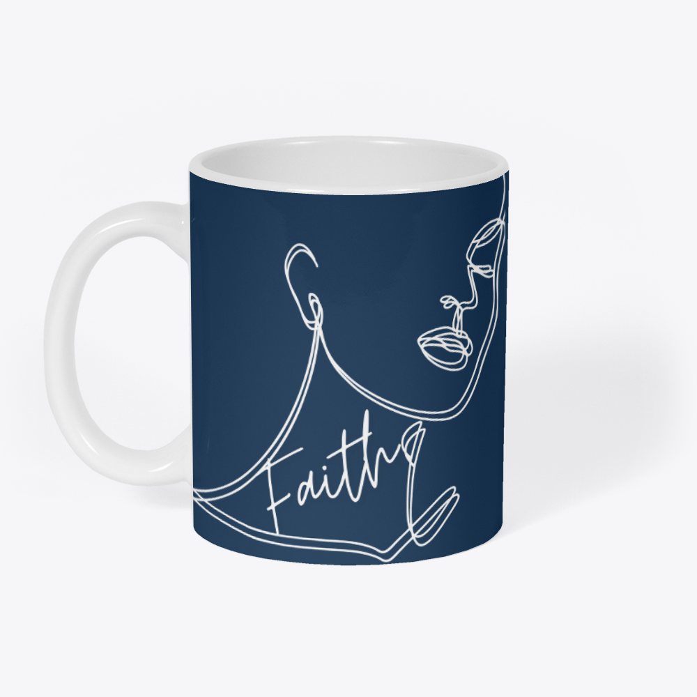 FAITH. Coffee Mug - 11oz. Faith Health And Home Lifestyle Store-Makeba Giles-Designer-Black Owned Business-Small Business-Woman Owned Business-Gifts for her-gifts under 15.00-Inspiration Coffee cup