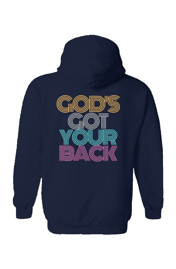 Retro Faith-God's Got Your Back Unisex Fleece Hoodie