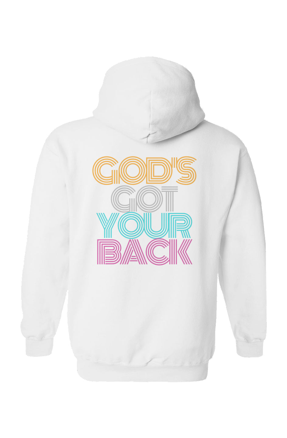 Retro Faith-God's Got Your Back - white