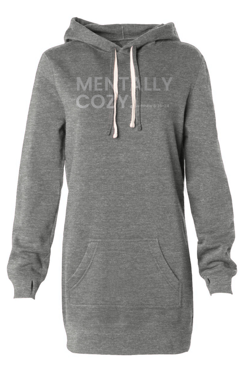 Mentally Cozy Fleece Blend Hoodie Dress *With Bible Verse*