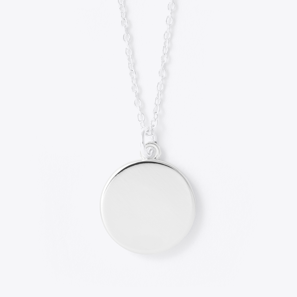 FEARLESS. Circle Pendant Necklace