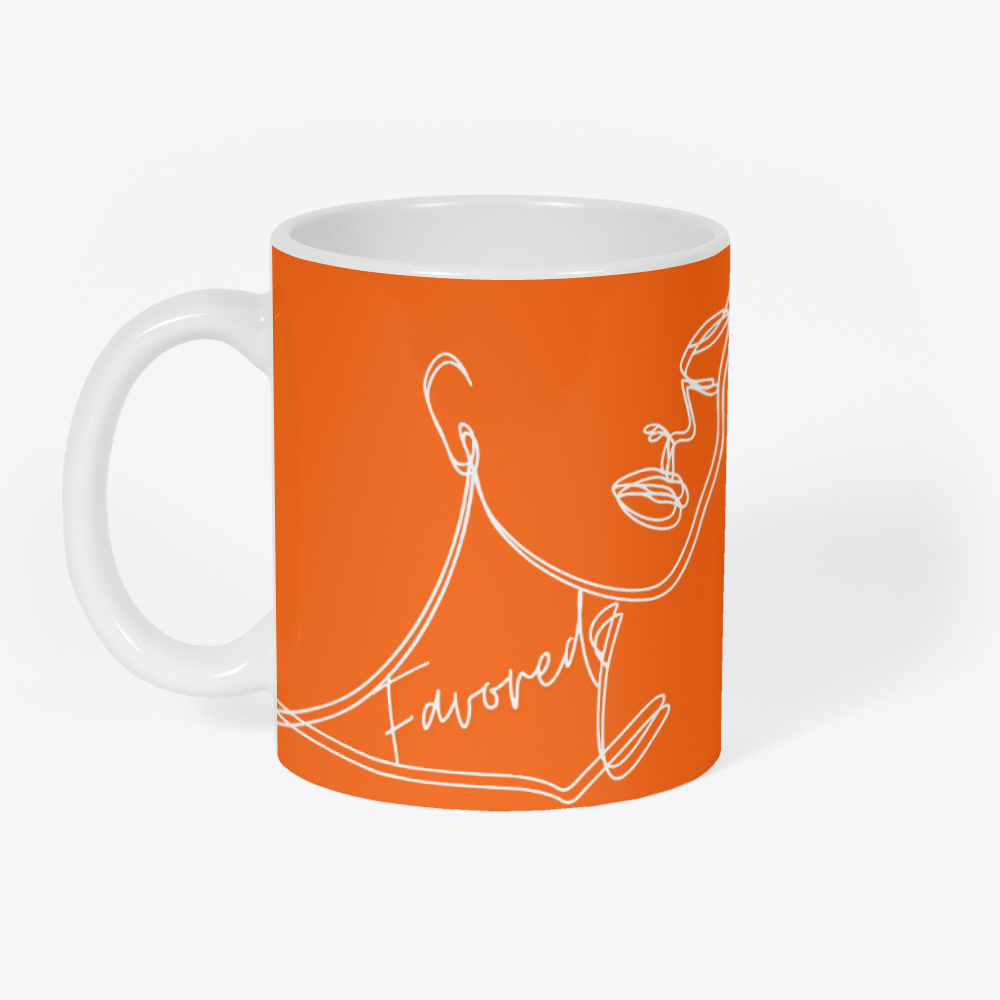 FAVORED. Coffee Mug 11oz-Faith Health And Home Lifestyle Store-Makeba Giles-Designer-Black Owned Business-Small Business-Woman Owned Business-Gifts for her-gifts under 15.00-inspiration coffee cup