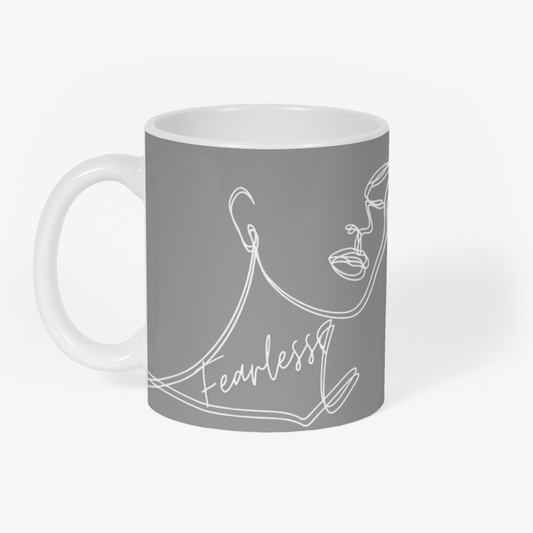 FEARLESS. Coffee Mug 11oz-Faith Health And Home Lifestyle Store-Makeba Giles-Designer-Black Owned Business-Small Business-Woman Owned Business-Gifts for her-gifts under 15.00-inspiration coffee cup
